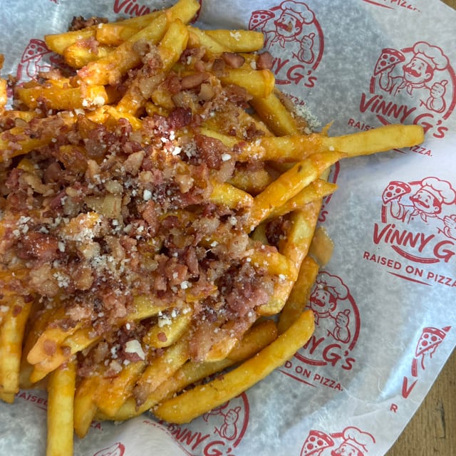 Loaded Fries(vodka sauce and bacon).